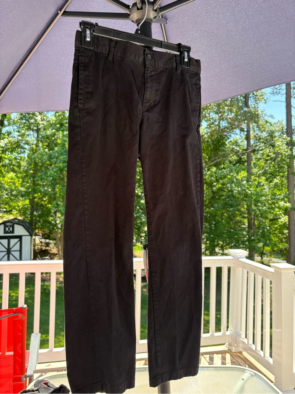 Boy’s Black Straight-Leg Pants